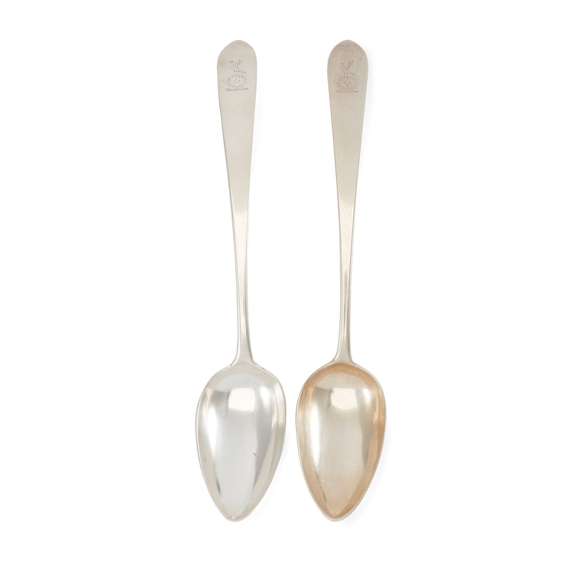 GREENOCK – A PAIR OF SCOTTISH PROVINCIAL TABLESPOONS J HERON