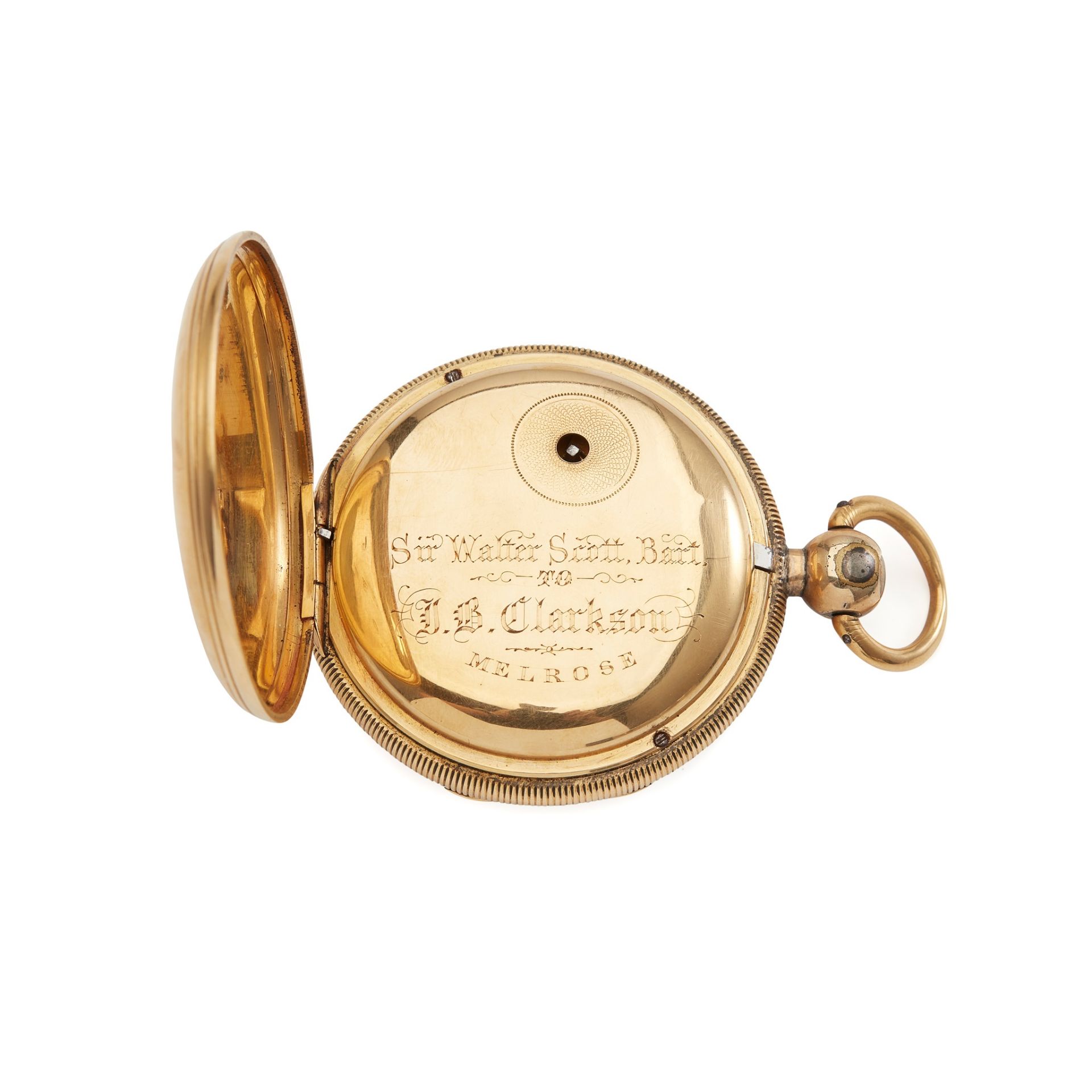 SIR WALTER SCOTT INTEREST - AN 18CT GOLD CASED POCKET WATCH CHESTER 1825 - Bild 2 aus 2