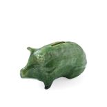 A SMALL SCOTTISH POTTERY MONEY BANK PIG EARLY 20TH CENTURY