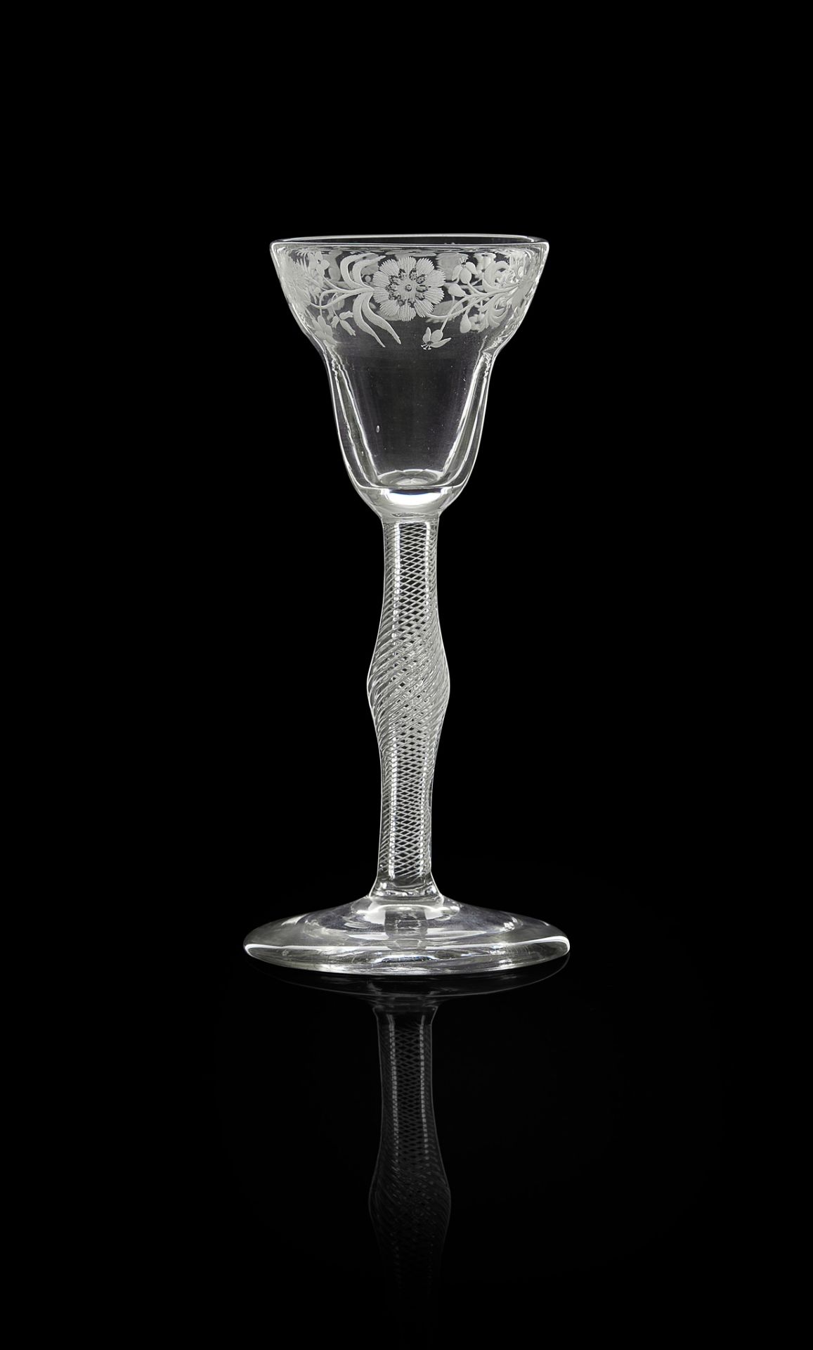 A JACOBITE WINE GLASS LATE 18TH CENTURY - Image 2 of 2
