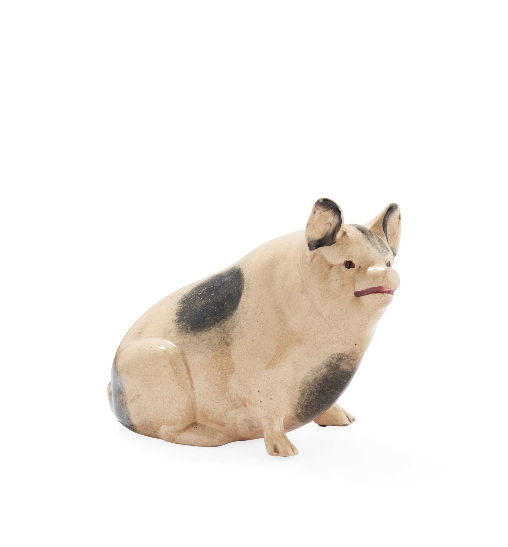 A SCOTTISH POTTERY MONEY BANK PIG EARLY 20TH CENTURY