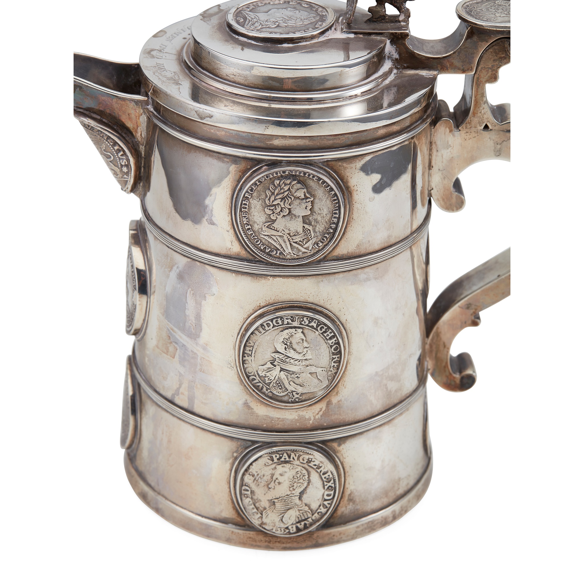 A LARGE EDWARDIAN SCOTTISH LIDDED FLAGON LINDSAY & PAISLEY, GLASGOW 1907 - Image 7 of 8