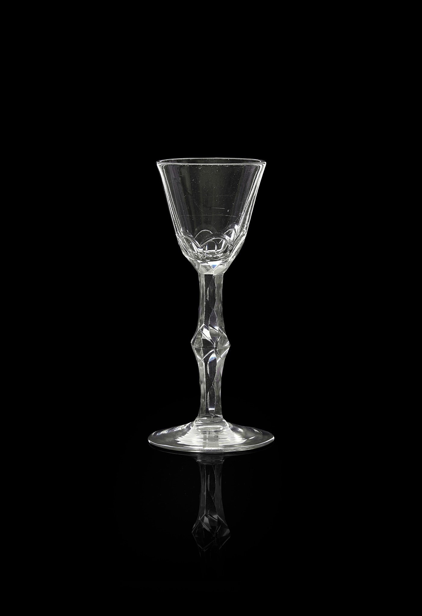 A JACOBITE WINE GLASS 18TH CENTURY