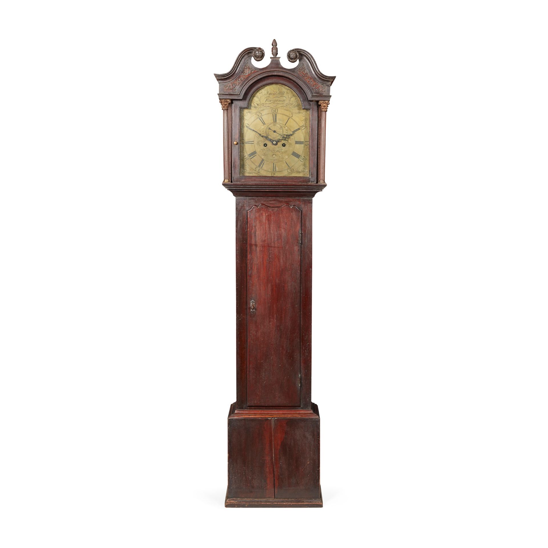 A SCOTTISH GEORGE III LONGCASE CLOCK BY DAVID HILL, EDINBURGH LATE 18TH CENTURY