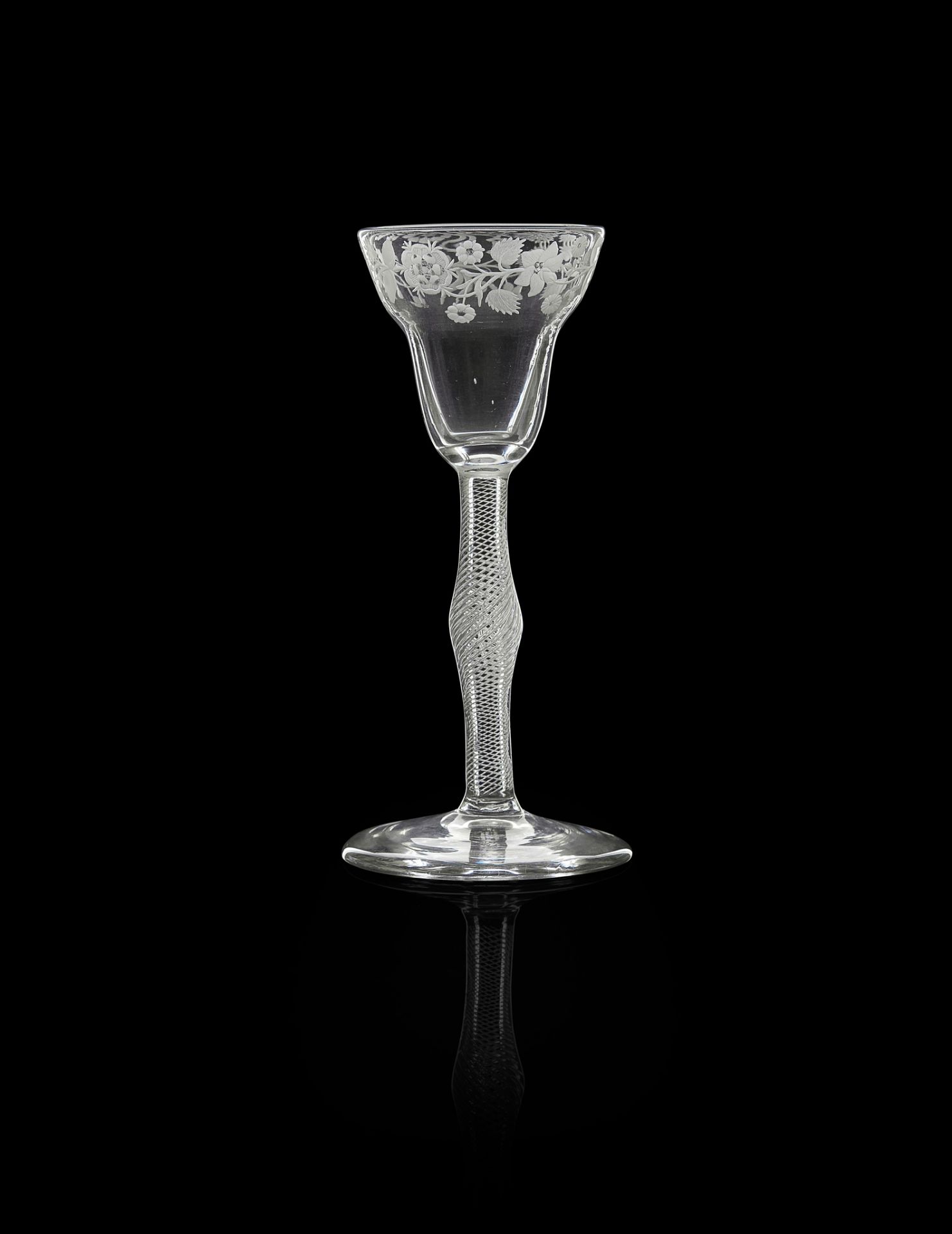 A JACOBITE WINE GLASS LATE 18TH CENTURY