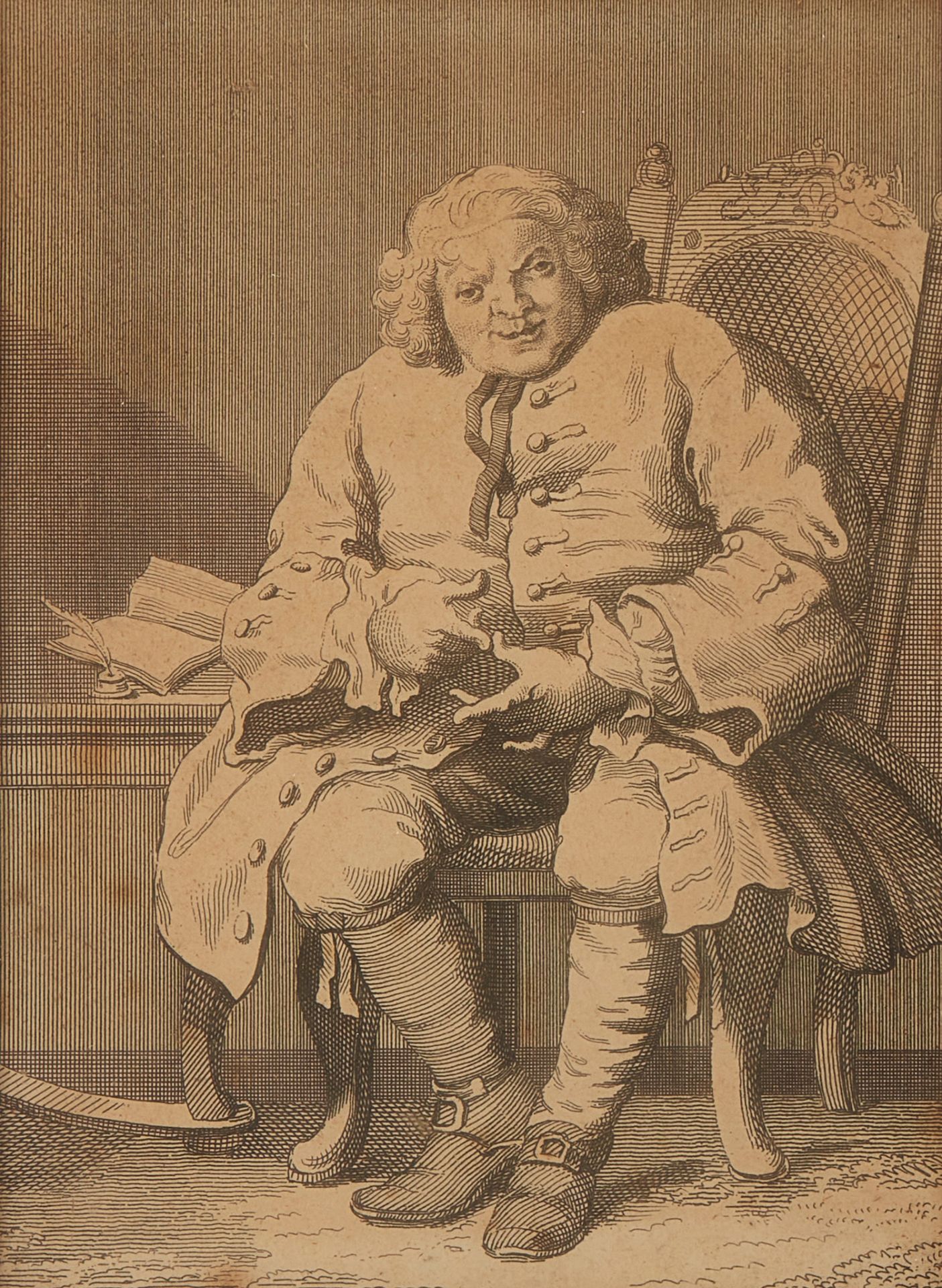 JACOBITE INTEREST - SIMON FRASER, 11TH LORD LOVAT; GEORGE II DRESSING MIRROR MID-18TH CENTURY - Image 2 of 3
