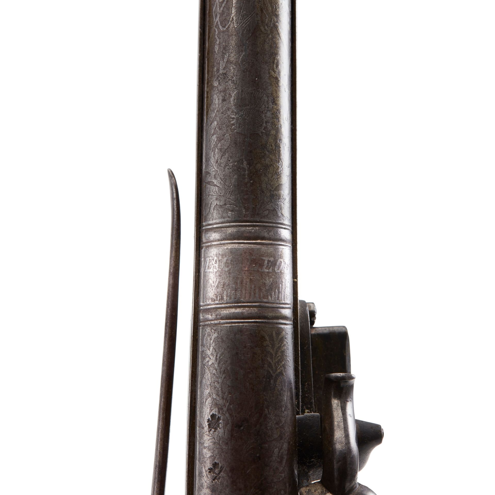 THE SCOTT OF ABBOTSFORD PISTOL AN IMPORTANT FINE EARLY 19TH CENTURY SILVER MOUNTED STEEL SCOTTISH - Image 5 of 6