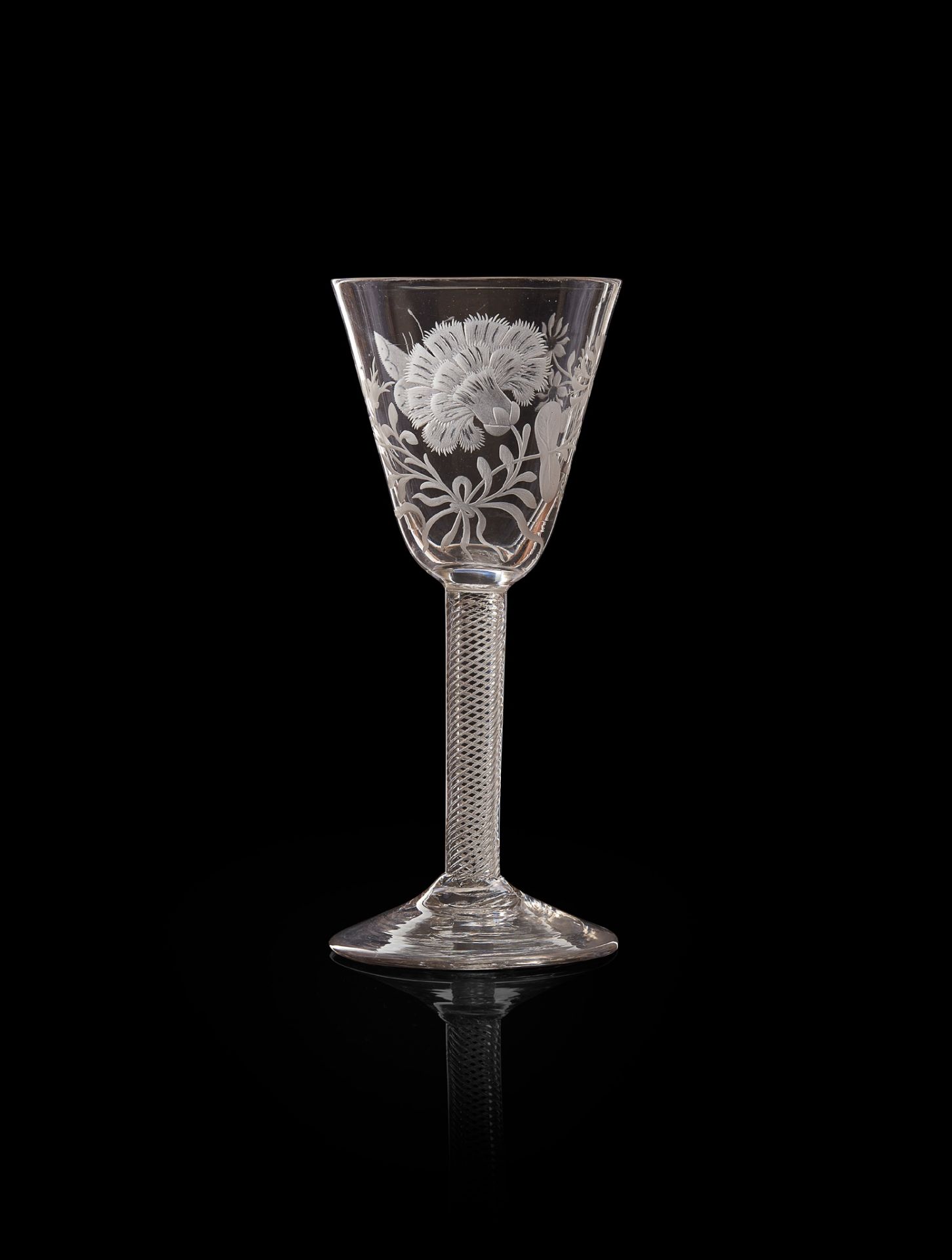 A LARGE JACOBITE WINE GLASS LATE 18TH / EARLY 19TH CENTURY - Image 2 of 2