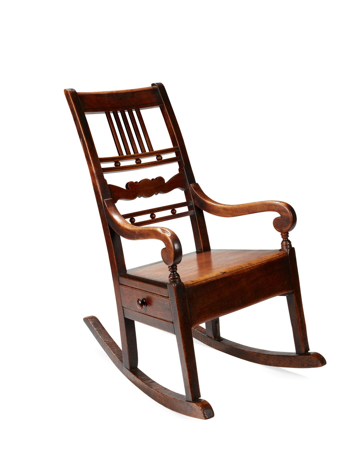 A SCOTTISH PROVINCIAL ROCKING CHAIR CIRCA 1850