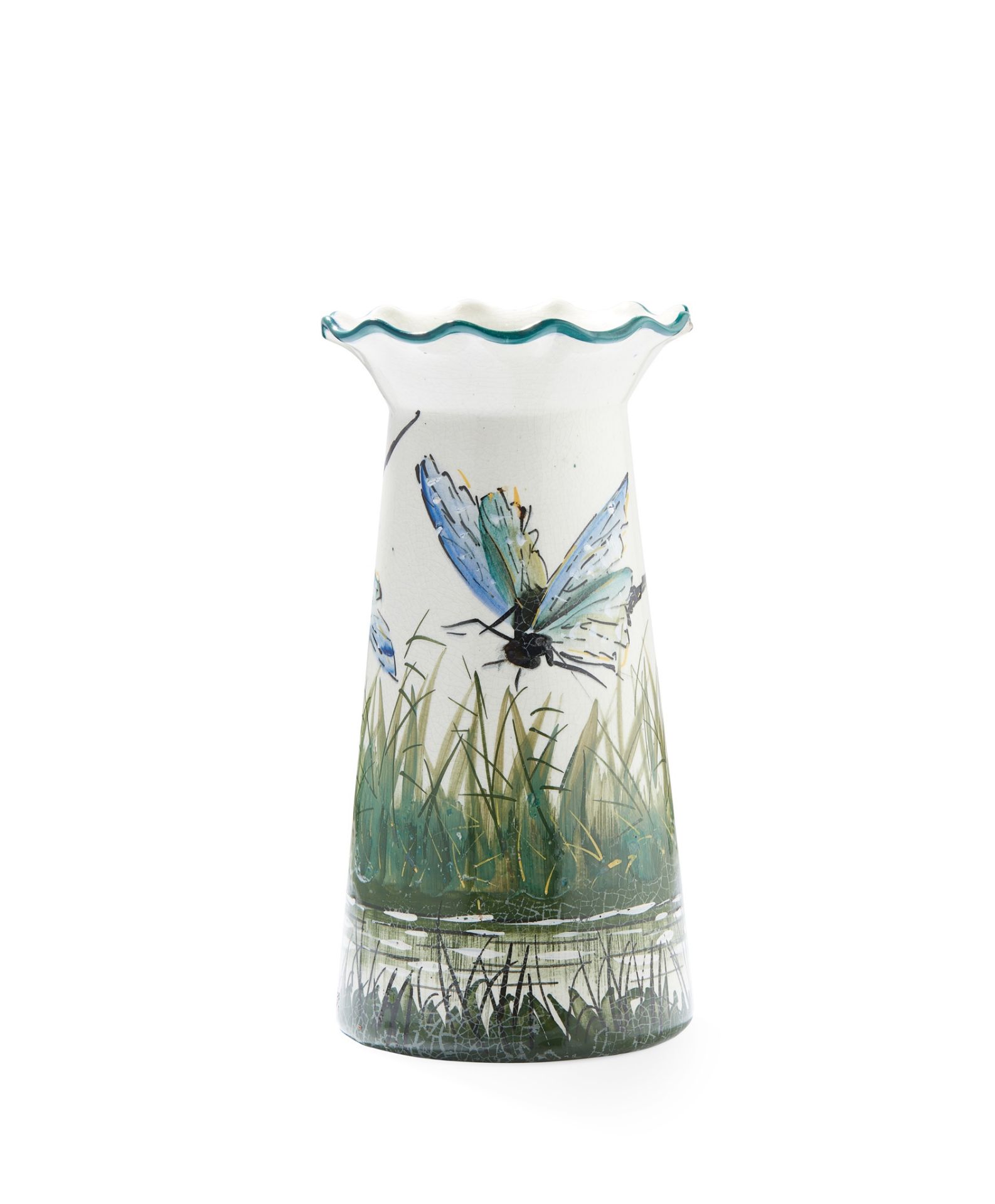 A WEMYSS WARE GROSVENOR VASE 'DRAGONFLIES' PATTERN, EARLY 20TH CENTURY