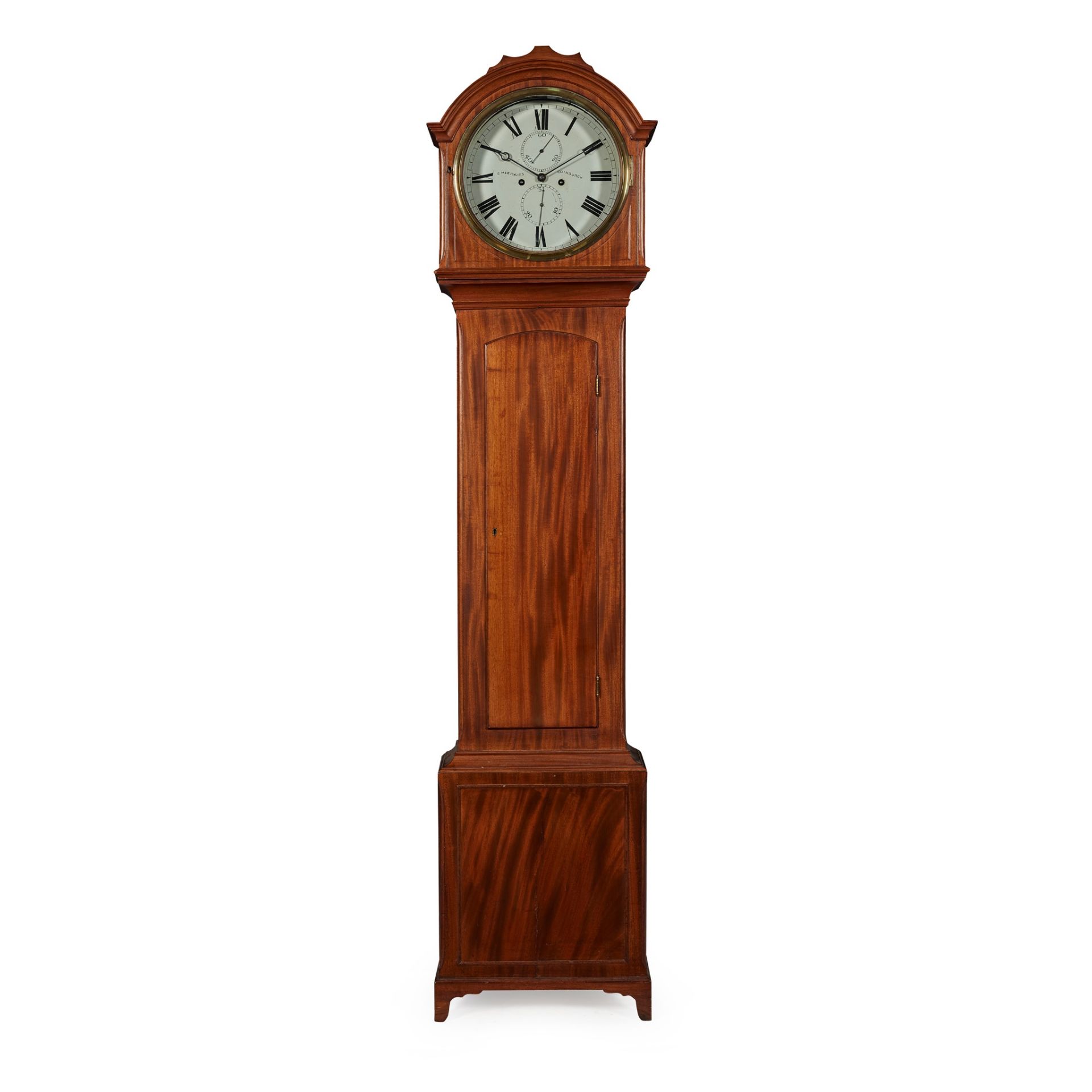 SCOTTISH REGENCY LONGCASE CLOCK BY C. MERRYLIES, EDINBURGH EARLY 19TH CENTURY