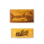 A FINE MAUCHLINE WARE SNUFF BOX CIRCA 1890