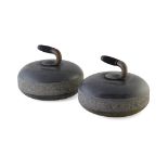 A PAIR OF SCOTTISH GRANITE CURLING STONES CIRCA 1900