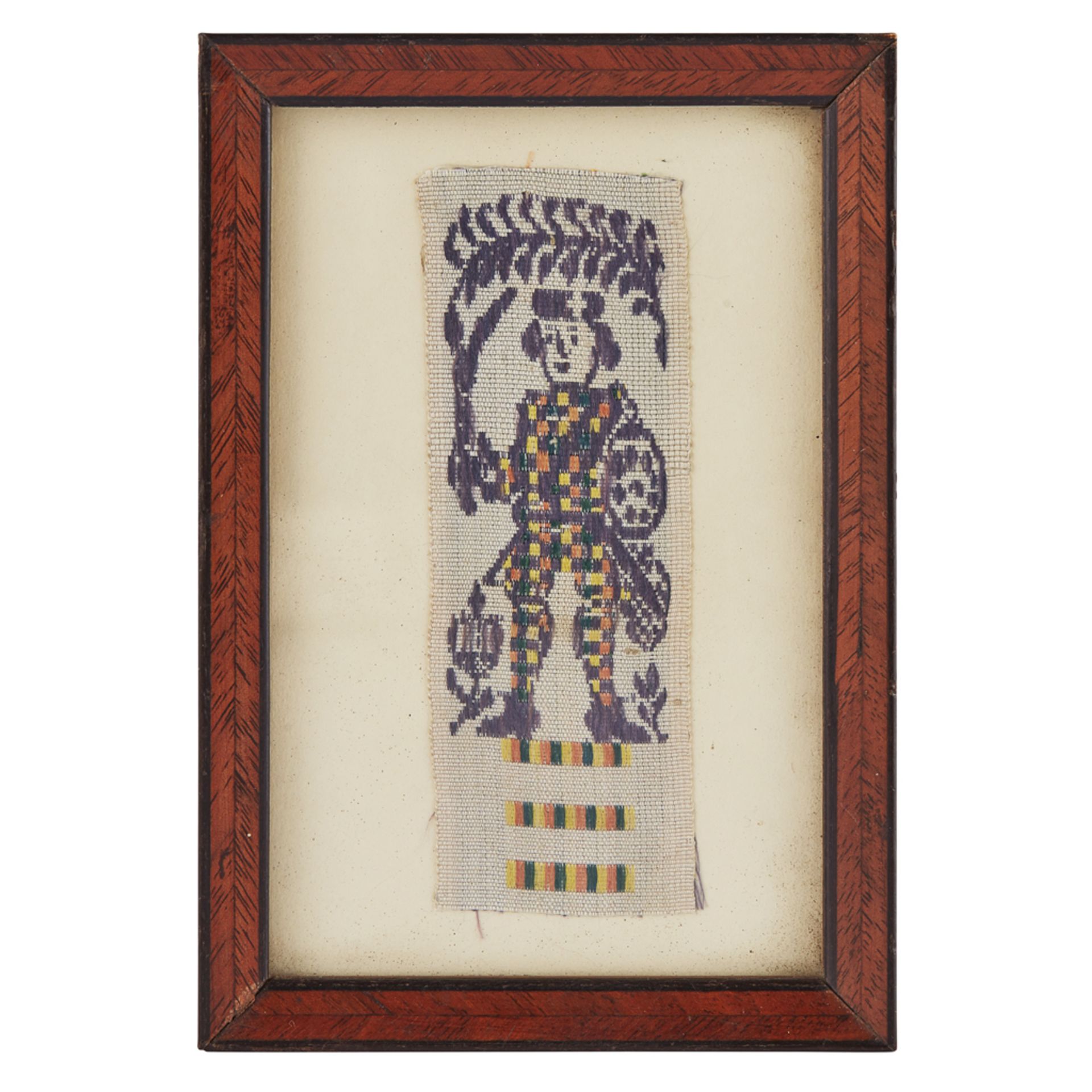 A FRAMED SECTION OF JACOBITE RIBBON MID-18TH CENTURY