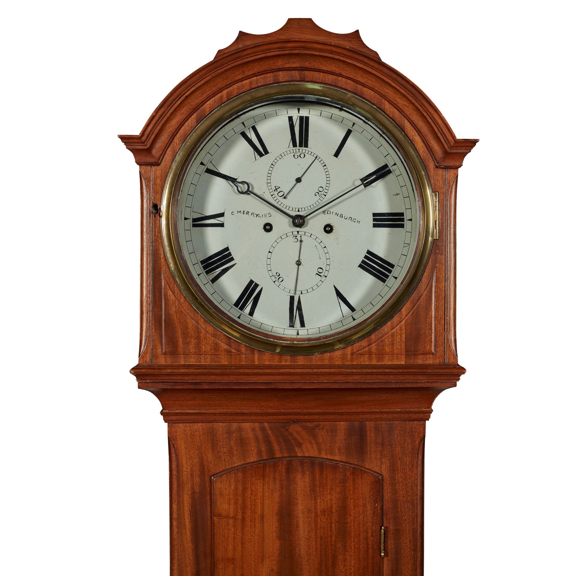 SCOTTISH REGENCY LONGCASE CLOCK BY C. MERRYLIES, EDINBURGH EARLY 19TH CENTURY - Image 2 of 2