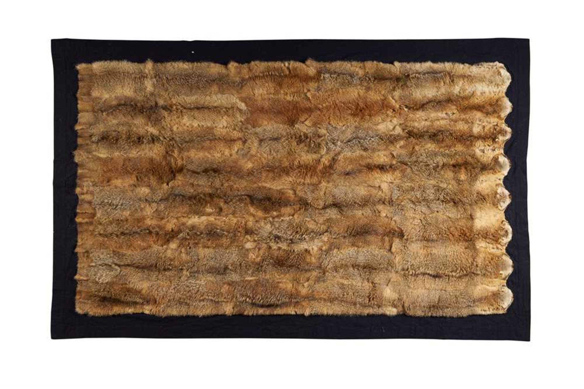 ROWLAND WARD WOLF FUR CARRIAGE BLANKET EARLY 20TH CENTURY