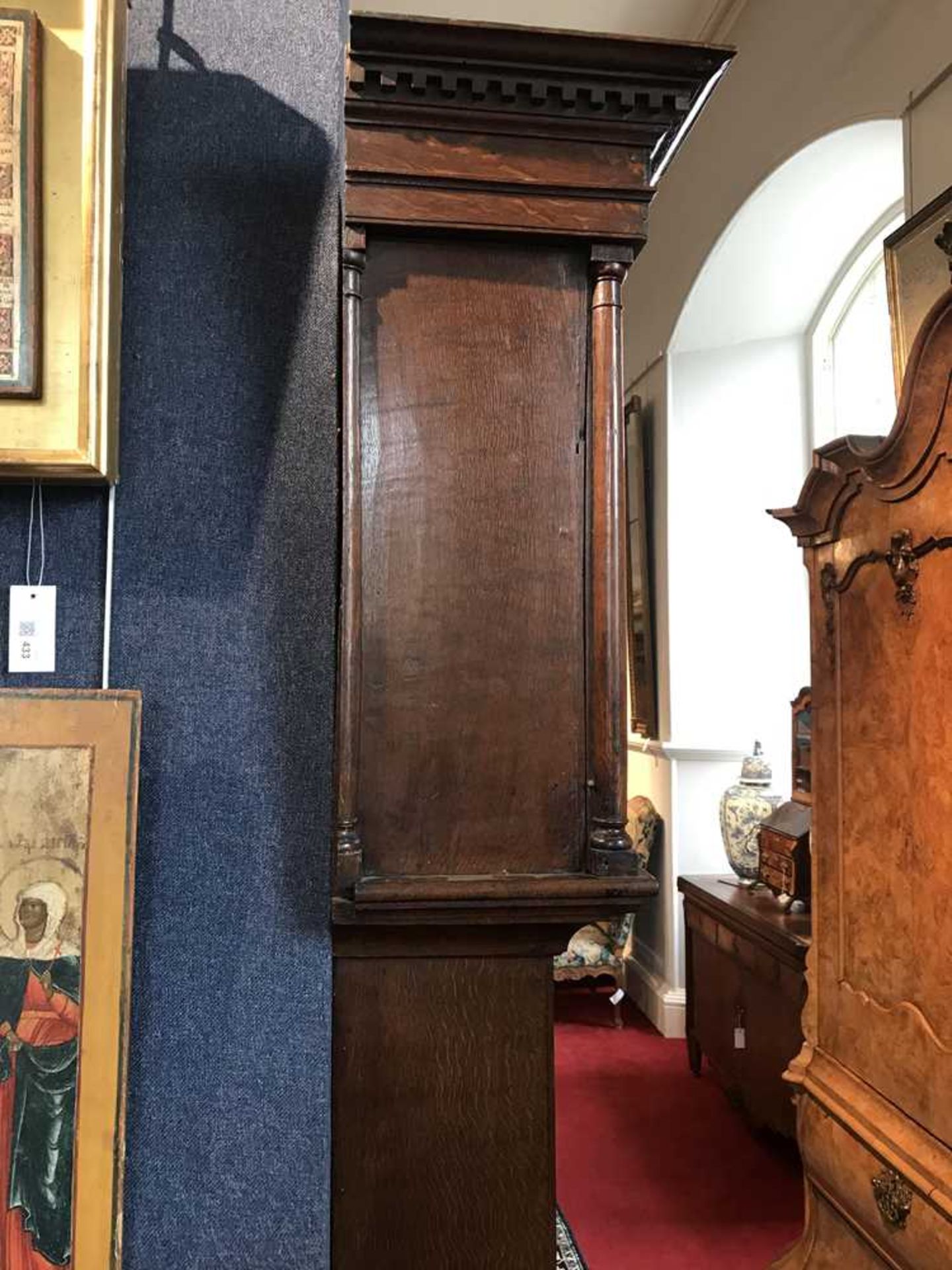 GEORGE III OAK MOONPHASE LONGCASE CLOCK, MESHACH BRITTAN, DEVIZES 18TH CENTURY - Bild 22 aus 54