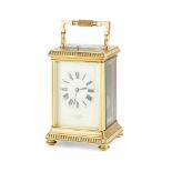FRENCH BRASS REPEATER CARRIAGE CLOCK 19TH CENTURY
