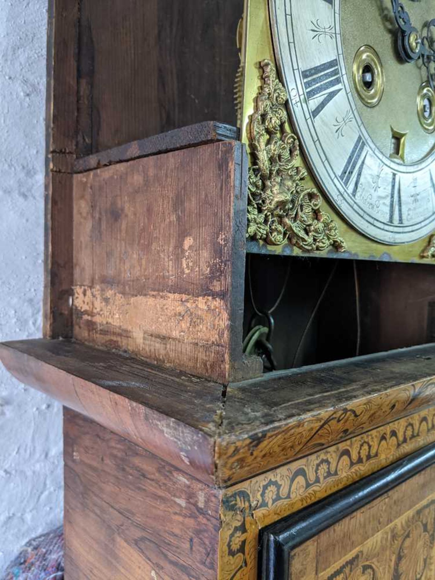 RARE SCOTTISH EBONY, ROSEWOOD AND ELM MARQUETRY MONTH-GOING LONGCASE CLOCK, ANDREW BROWN [BROUN] EDI - Bild 17 aus 55