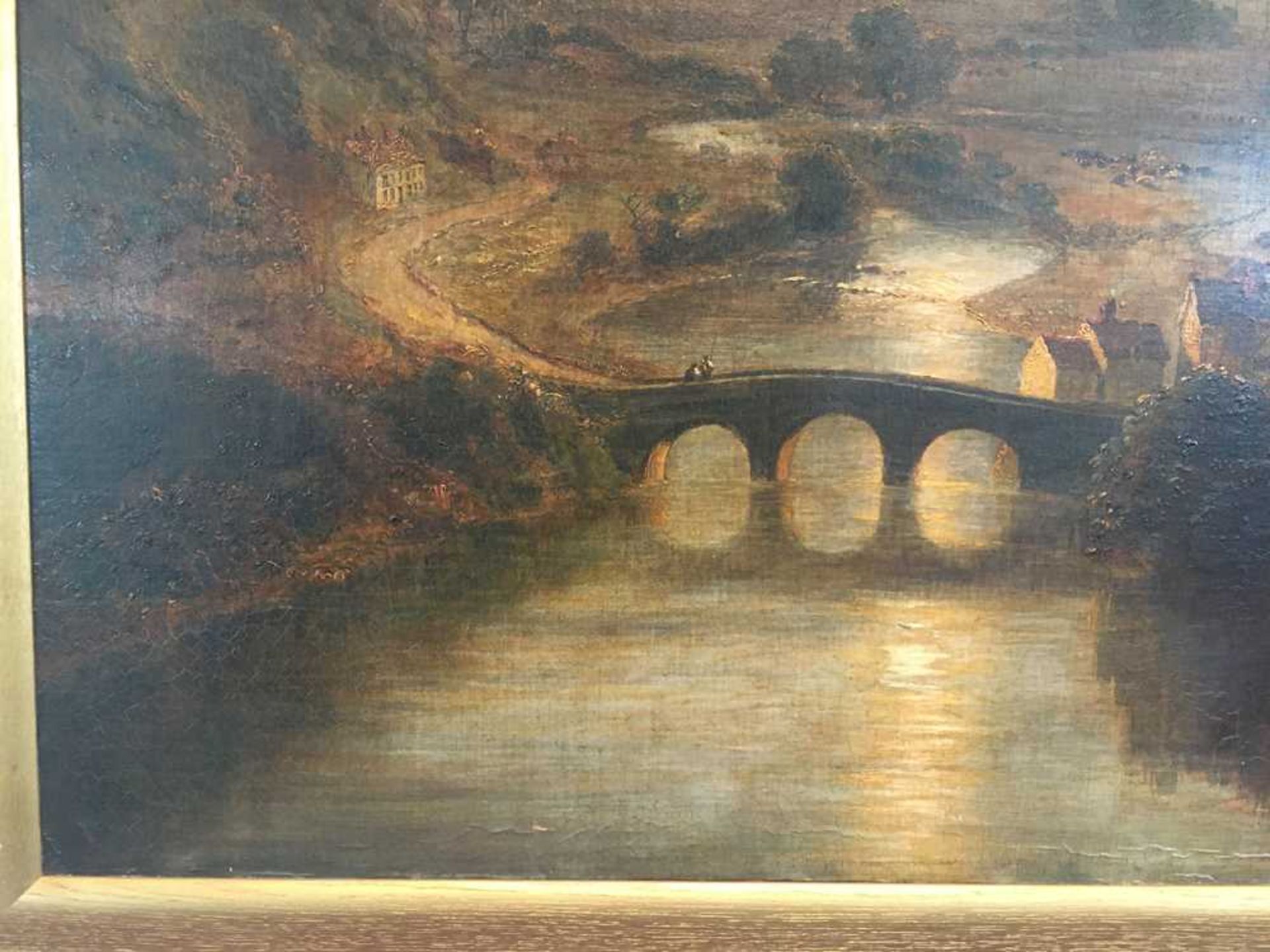 ENGLISH SCHOOL C.1830 A PANORAMIC RIVER LANDSCAPE WITH CASTLE RUINS ON A HILLSIDE - Bild 7 aus 15