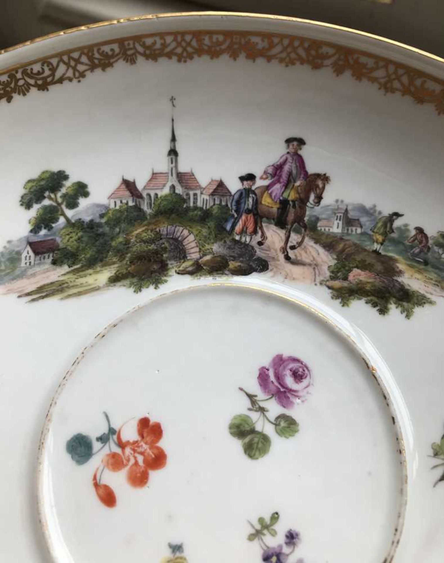 MEISSEN ÉCUELLE AND COVER WITH AN ASSOCIATED STAND 18TH AND 19TH CENTURY - Image 6 of 8