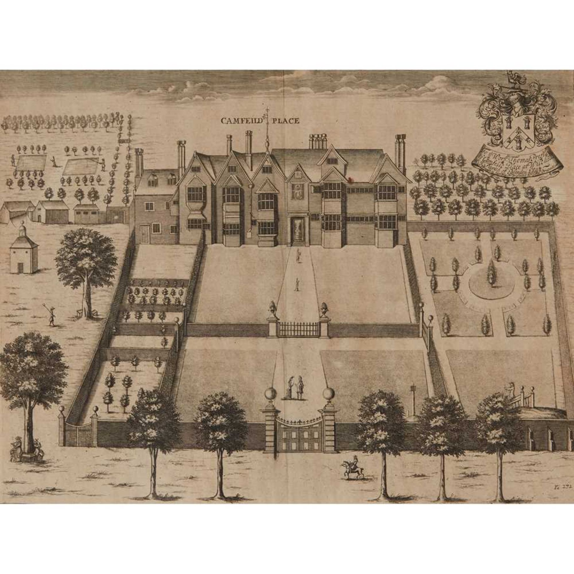 EIGHT ENGRAVINGS OF BIRDS EYE VIEWS OF COUNTRY HOUSES, FROM HENRY CHAUNCY'S 'THE HISTORICAL ANTIQUI - Image 14 of 52