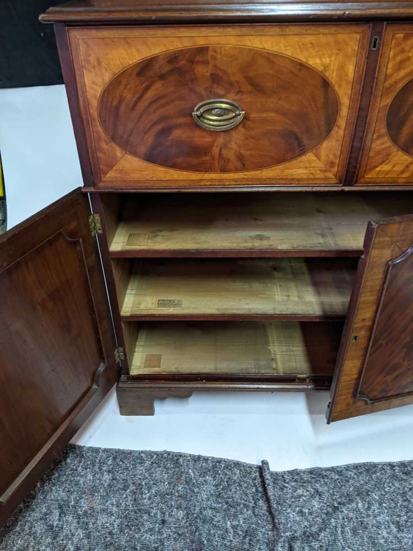 GEORGE III MAHOGANY SECRETAIRE BOOKCASE CABINET LATE 19TH CENTURY, THE TOP ASSOCIATED - Bild 9 aus 17