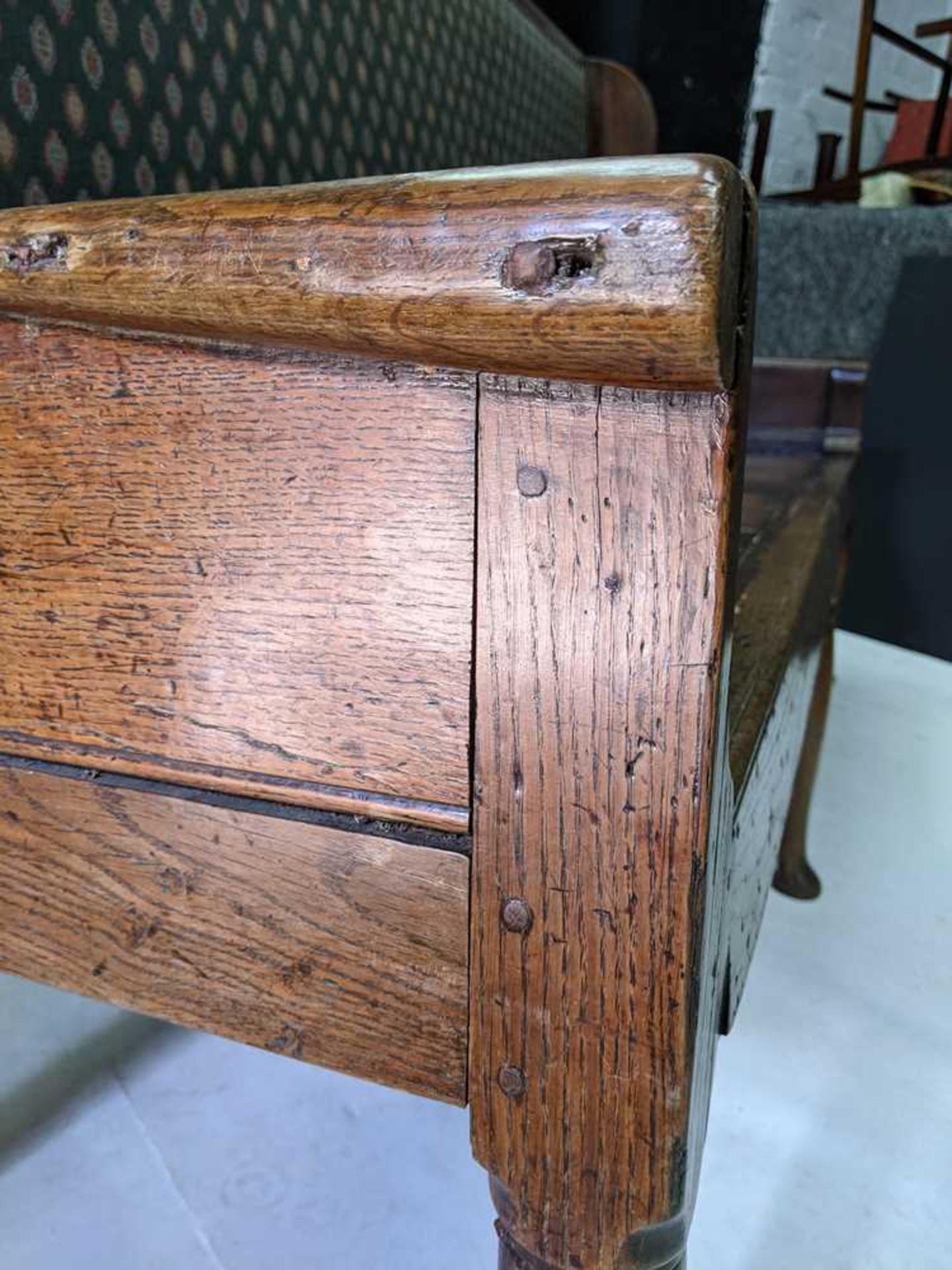 GEORGIAN PROVINCIAL OAK SETTLE 18TH CENTURY - Bild 5 aus 13