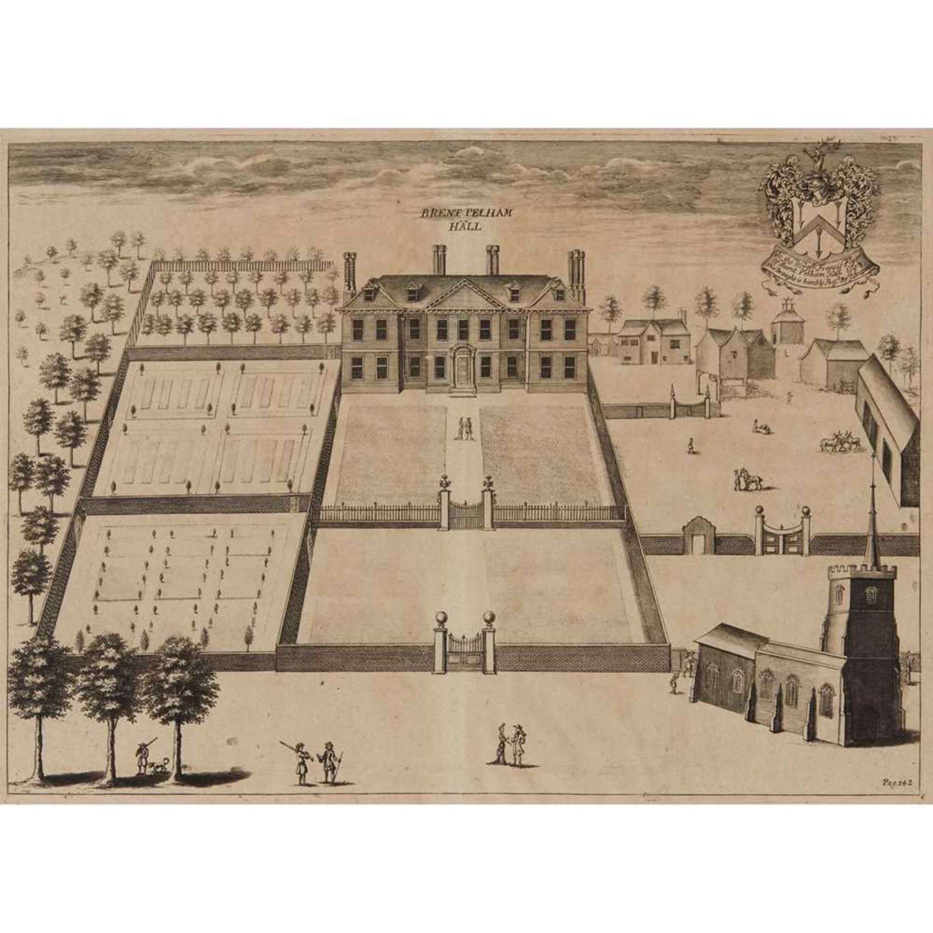 EIGHT ENGRAVINGS OF BIRDS EYE VIEWS OF COUNTRY HOUSES, FROM HENRY CHAUNCY'S 'THE HISTORICAL ANTIQUI - Image 11 of 52