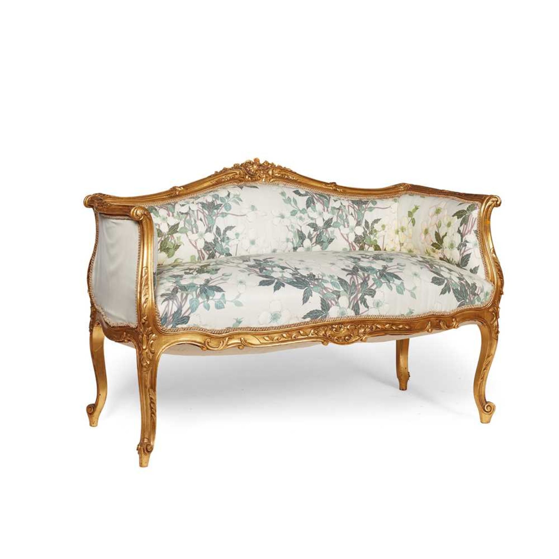 ROCOCO REVIVAL GILTWOOD WINDOW SEAT 19TH CENTURY