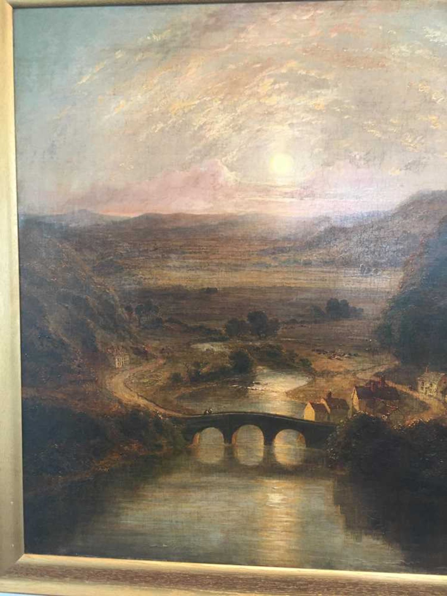 ENGLISH SCHOOL C.1830 A PANORAMIC RIVER LANDSCAPE WITH CASTLE RUINS ON A HILLSIDE - Bild 5 aus 15