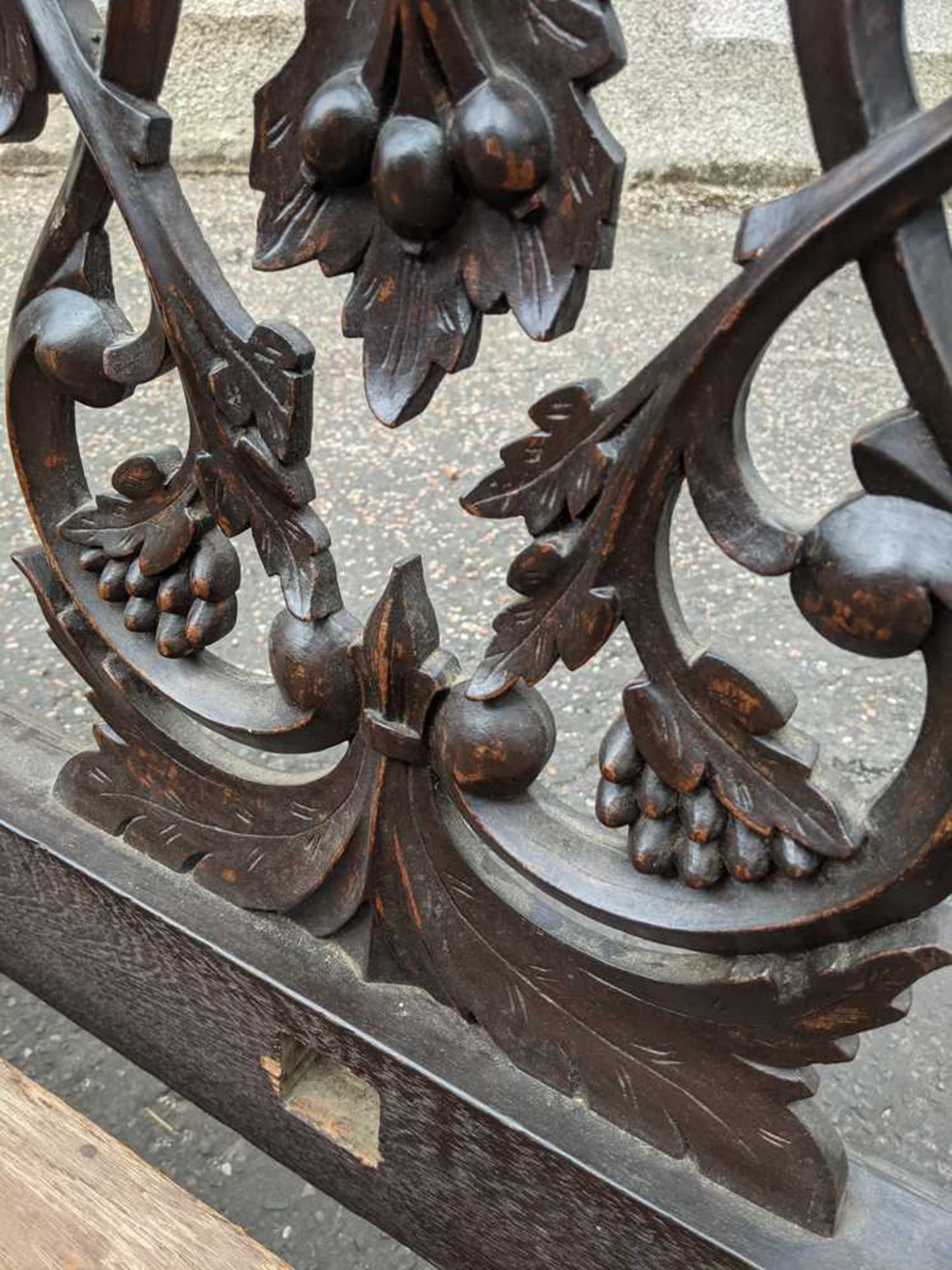 INDO-DUTCH COLONIAL CARVED AND EBONISED FOUR POSTER BED 19TH CENTURY, PROBABLY CEYLON - Image 5 of 12