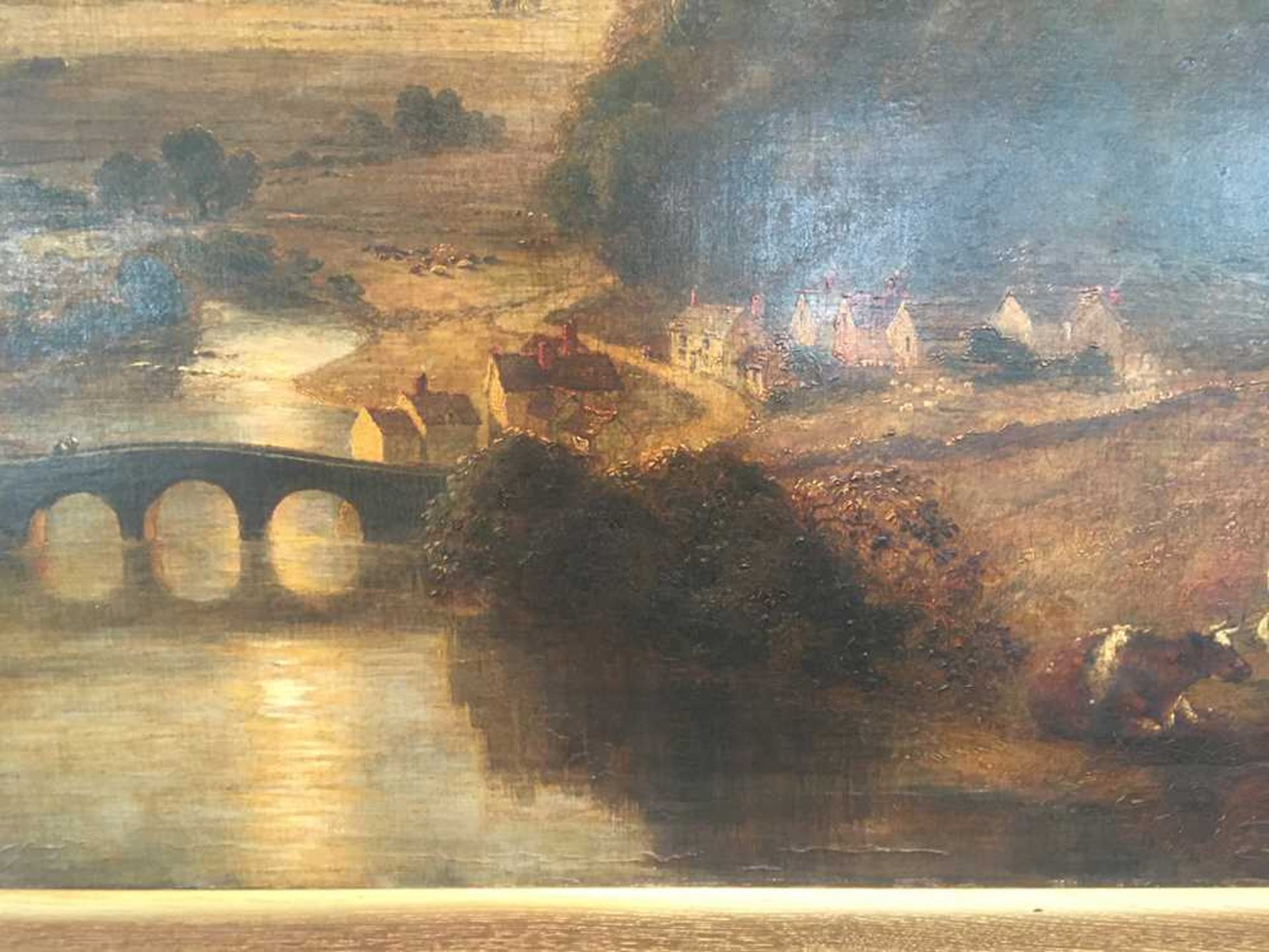 ENGLISH SCHOOL C.1830 A PANORAMIC RIVER LANDSCAPE WITH CASTLE RUINS ON A HILLSIDE - Bild 10 aus 15