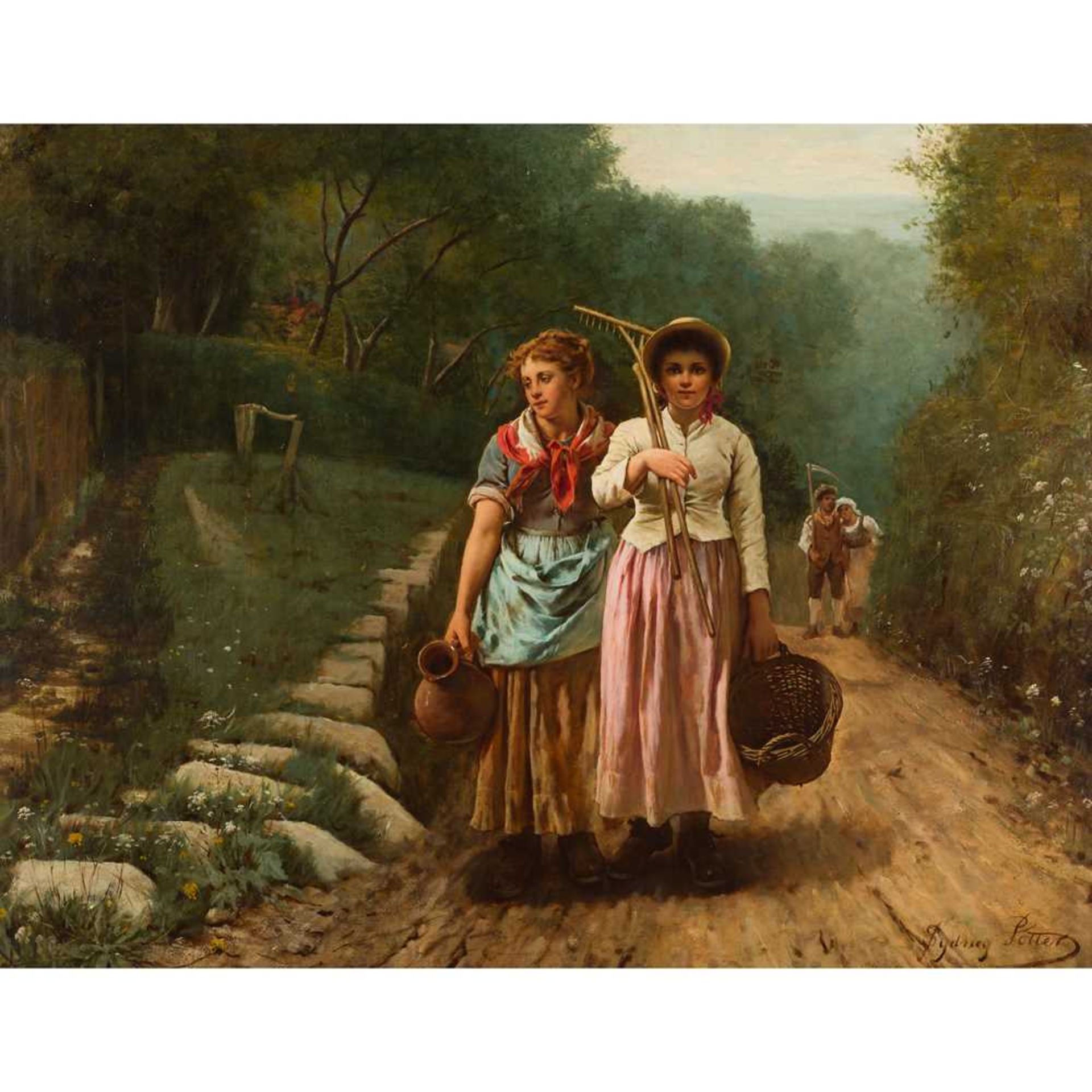 J**SYDNEY POTTER (BRITISH 19TH CENTURY) HOME FROM THE FIELDS