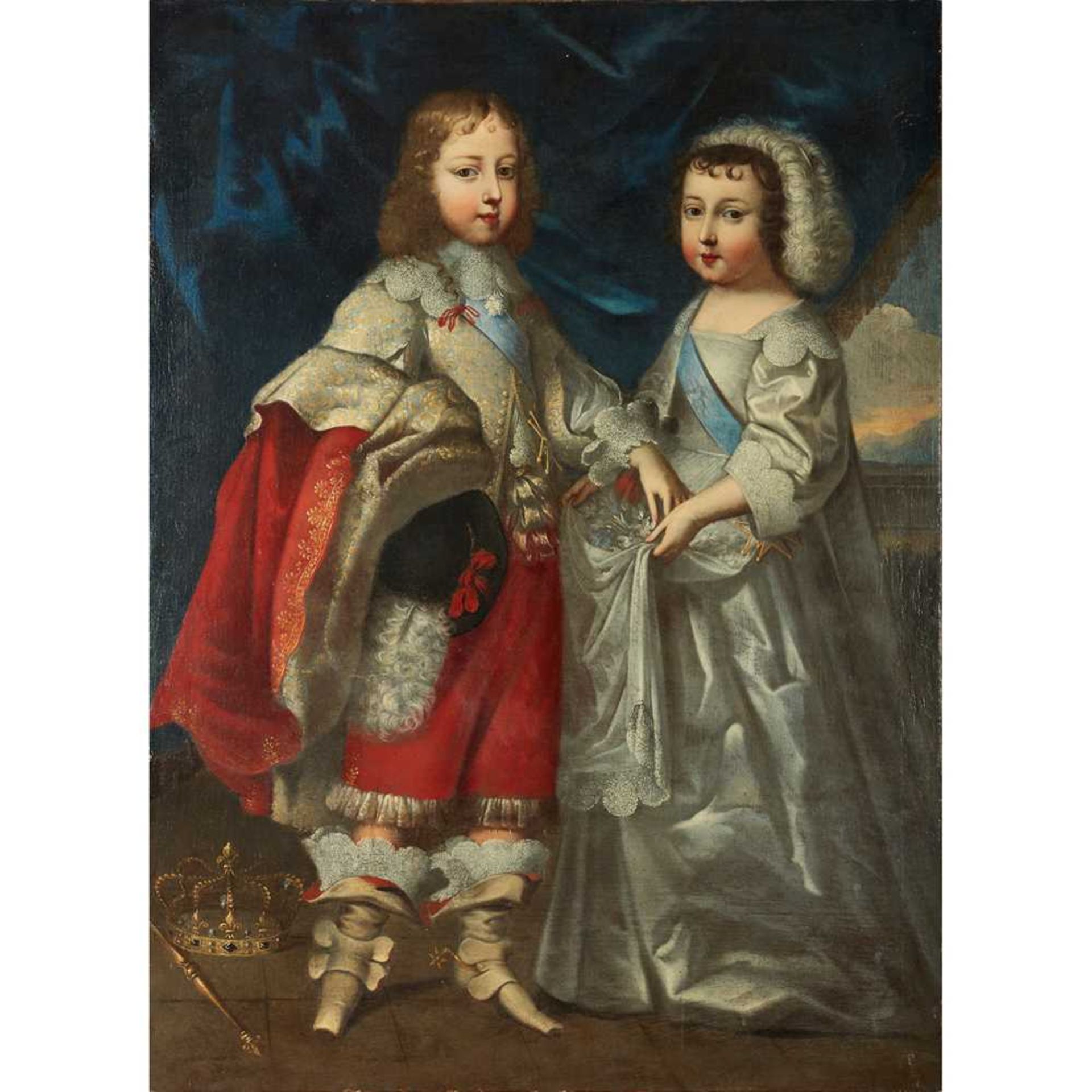 CIRCLE OF THE BEAUBRUN BROTHERS PORTRAIT OF KING LOUIS XIV AND HIS BROTHER PHILLIPE, DUKE OF ORLEANS