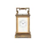 FRENCH BRASS REPEATER CARRIAGE CLOCK LATE 19TH CENTURY