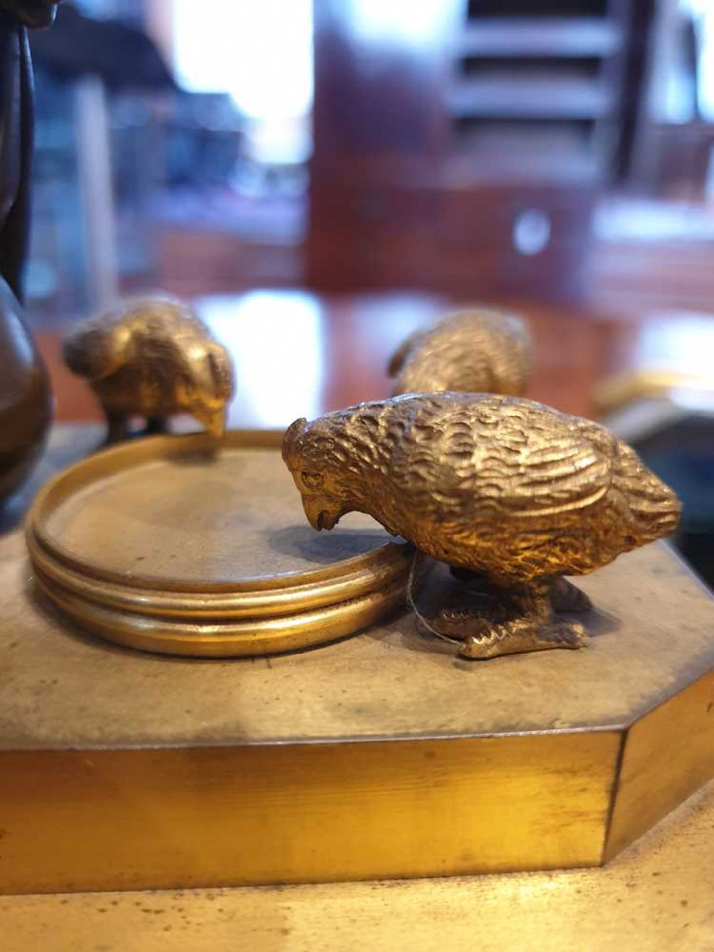 PAIR OF FRENCH EMPIRE GILT AND PATINATED METAL GARNITURE FIGURES EARLY 19TH CENTURY - Image 7 of 15