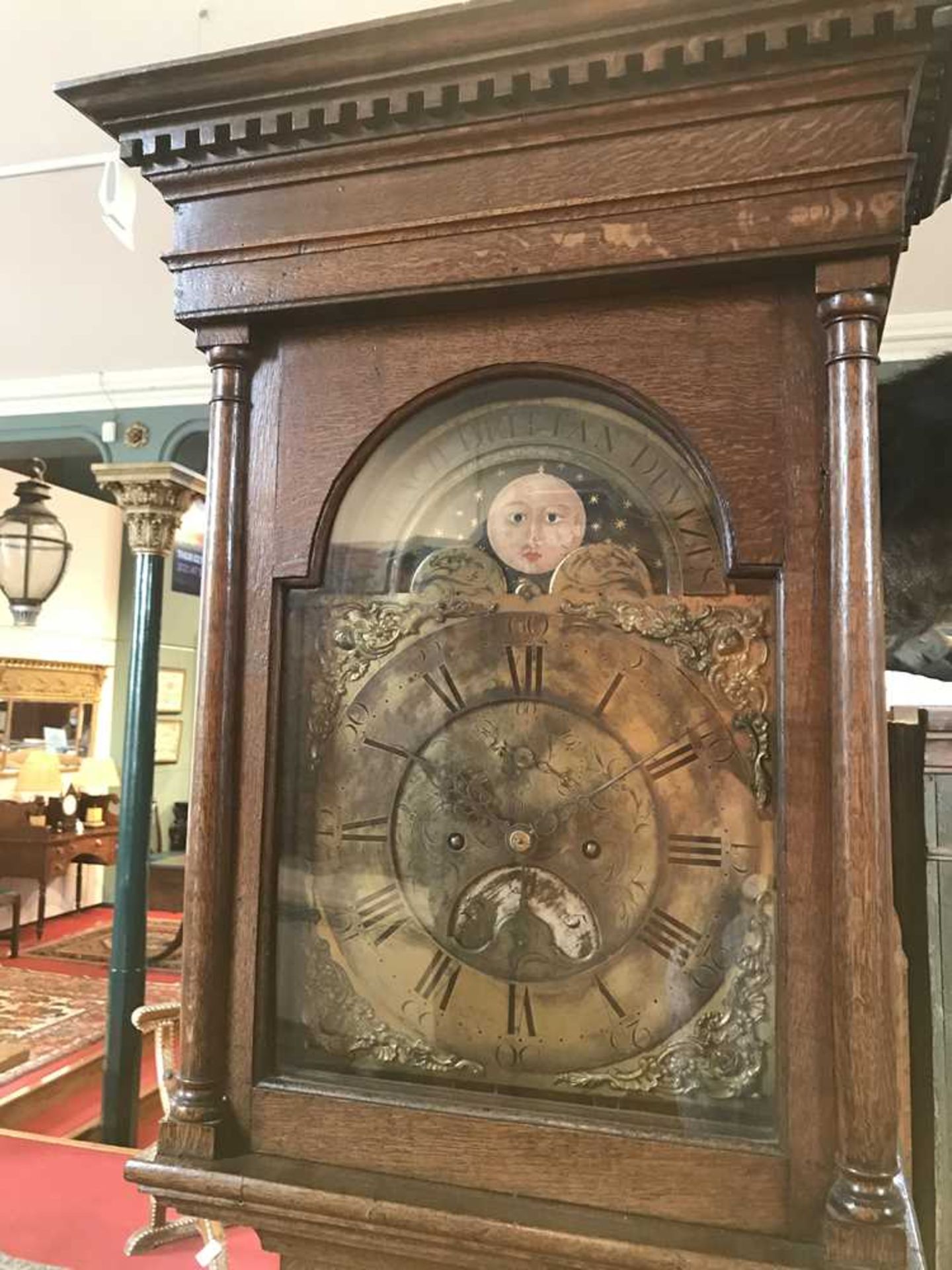 GEORGE III OAK MOONPHASE LONGCASE CLOCK, MESHACH BRITTAN, DEVIZES 18TH CENTURY - Bild 34 aus 54