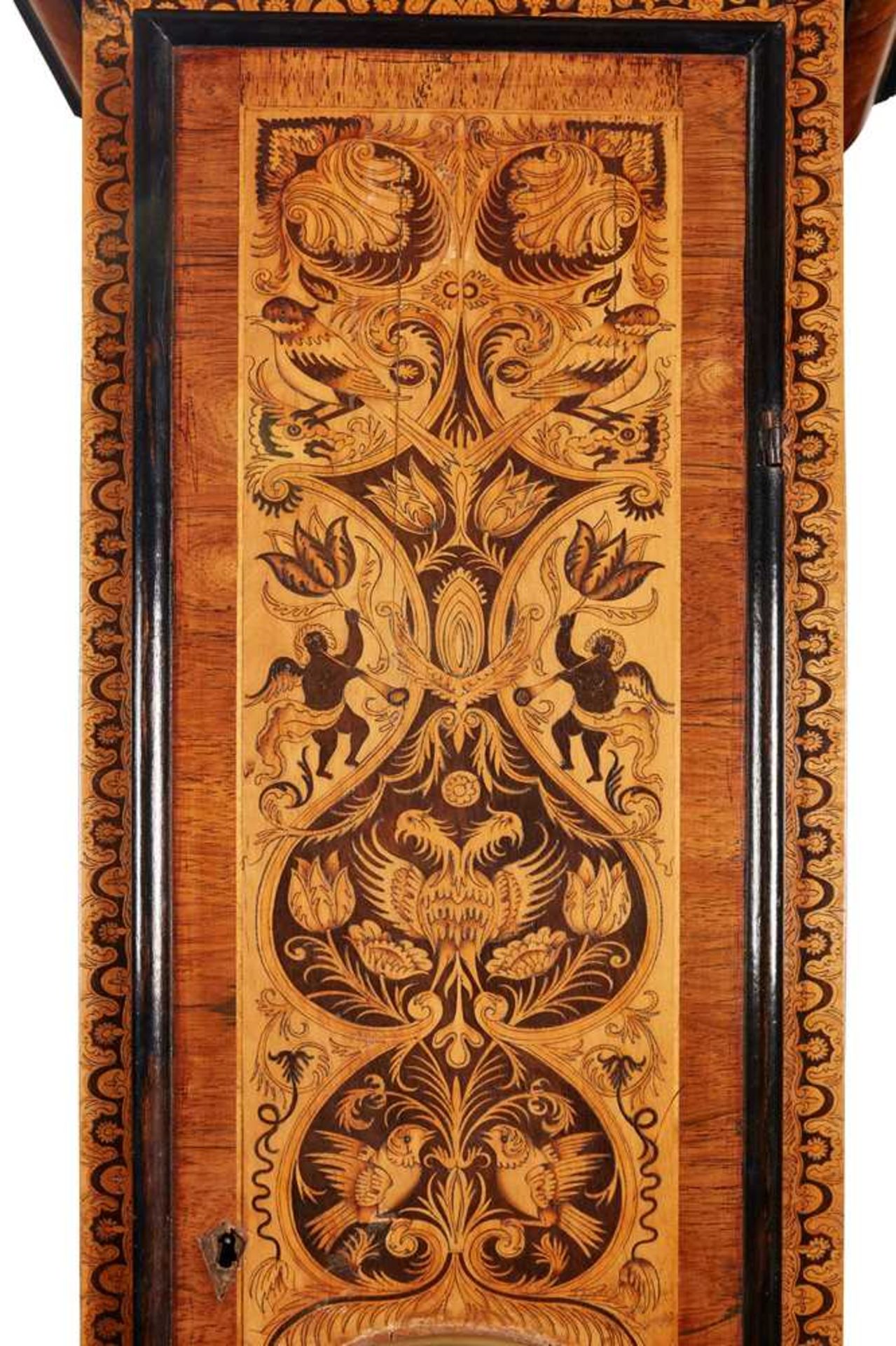 RARE SCOTTISH EBONY, ROSEWOOD AND ELM MARQUETRY MONTH-GOING LONGCASE CLOCK, ANDREW BROWN [BROUN] EDI - Bild 3 aus 55