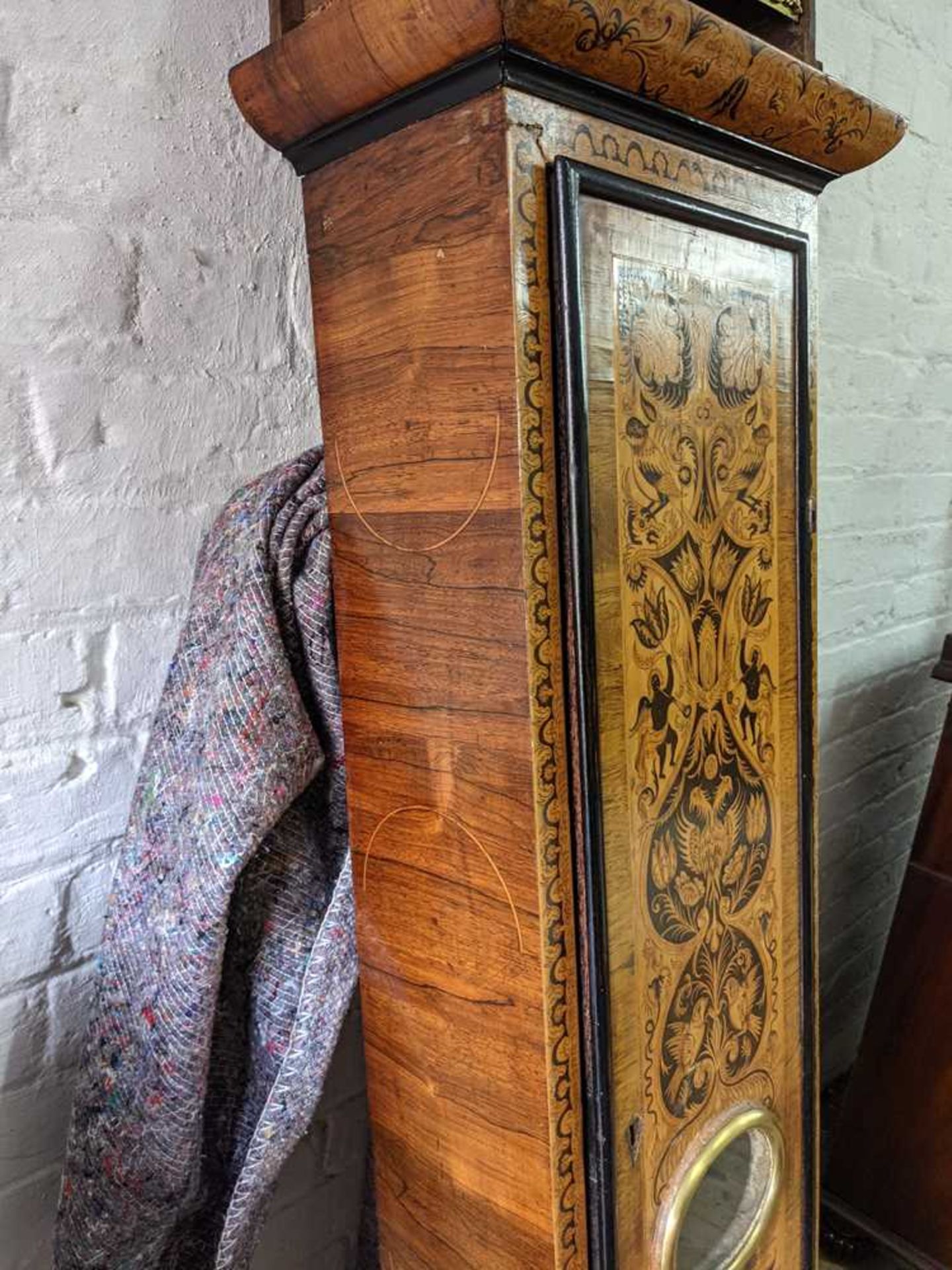 RARE SCOTTISH EBONY, ROSEWOOD AND ELM MARQUETRY MONTH-GOING LONGCASE CLOCK, ANDREW BROWN [BROUN] EDI - Bild 28 aus 55