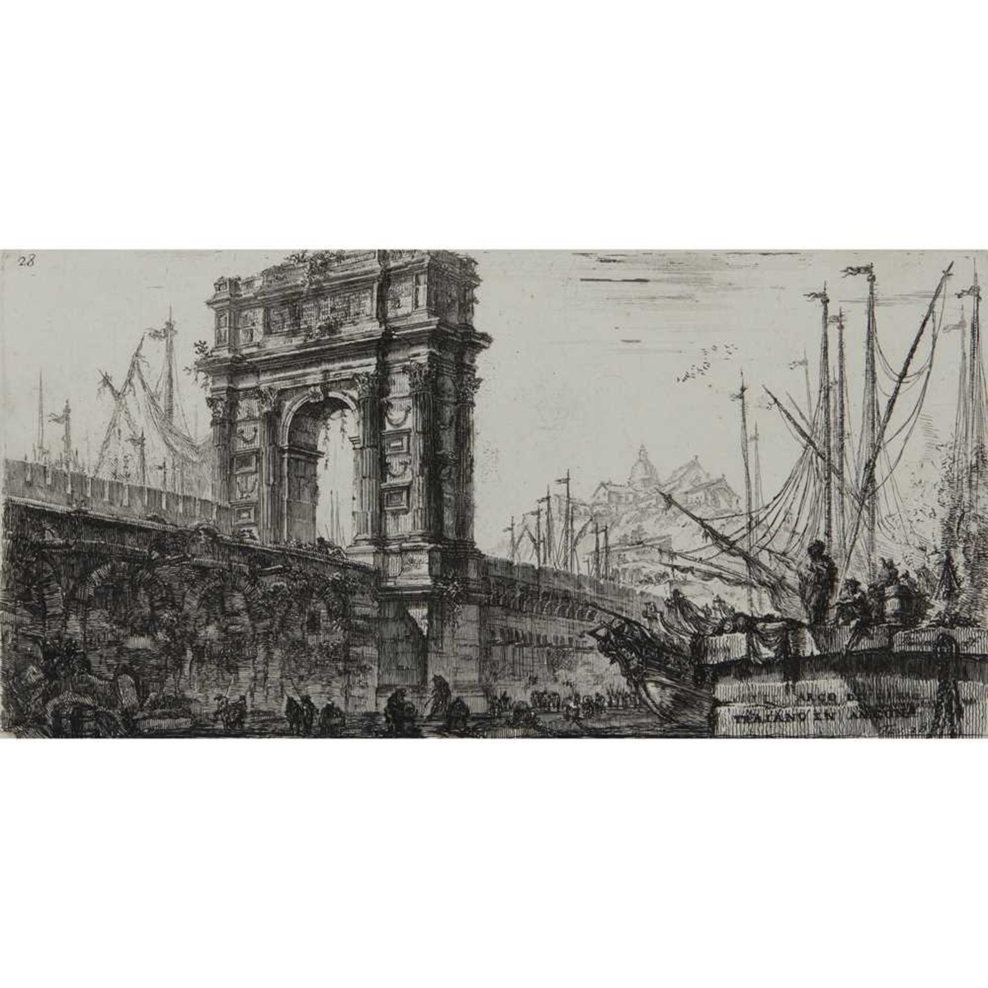 Piranesi, Giovanni Battista Vedute Dell Citta e Porti Romani, Tav. 28 - Image 2 of 13