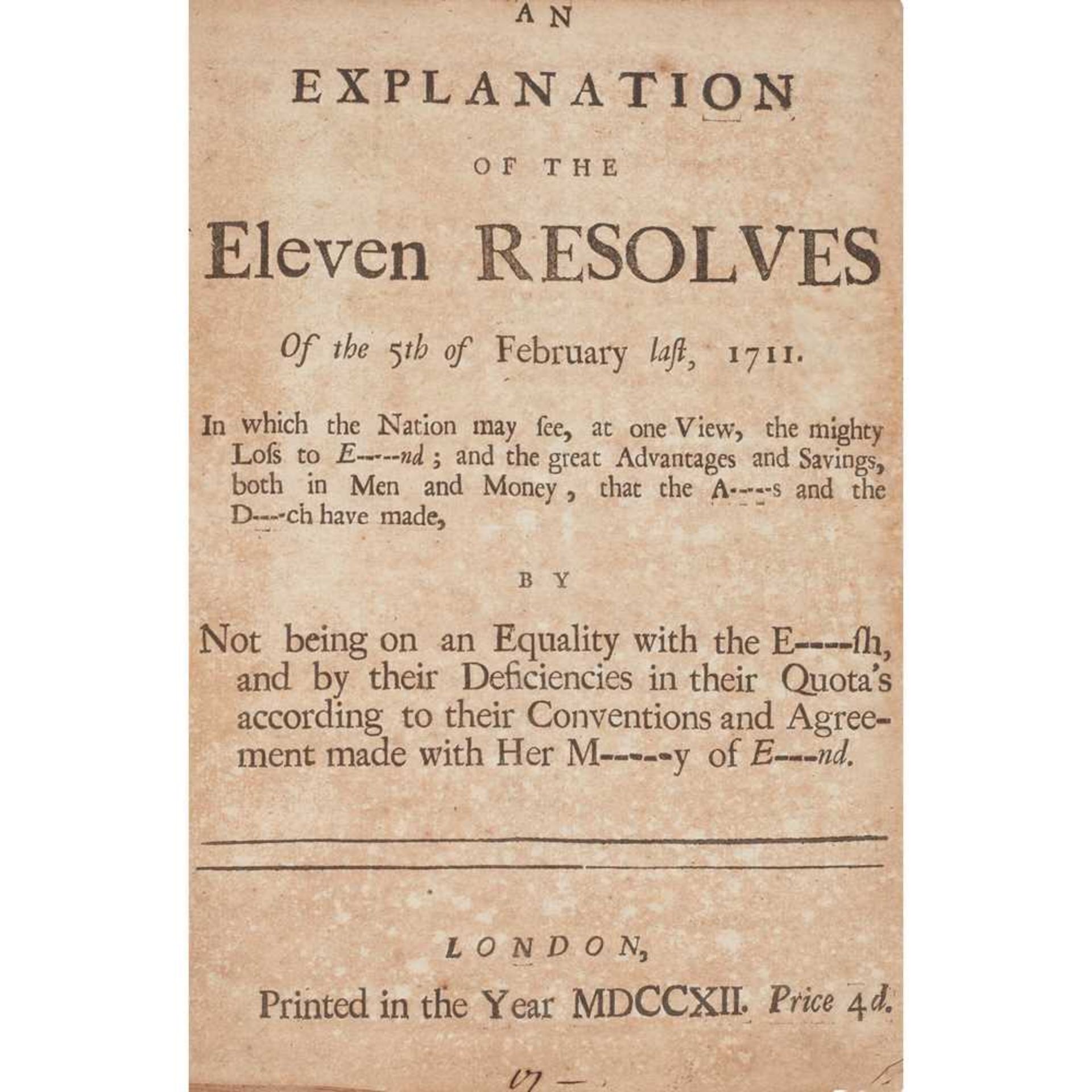 Politics, 1689-1712: a collection of 16 pamphlets in one volume comprising