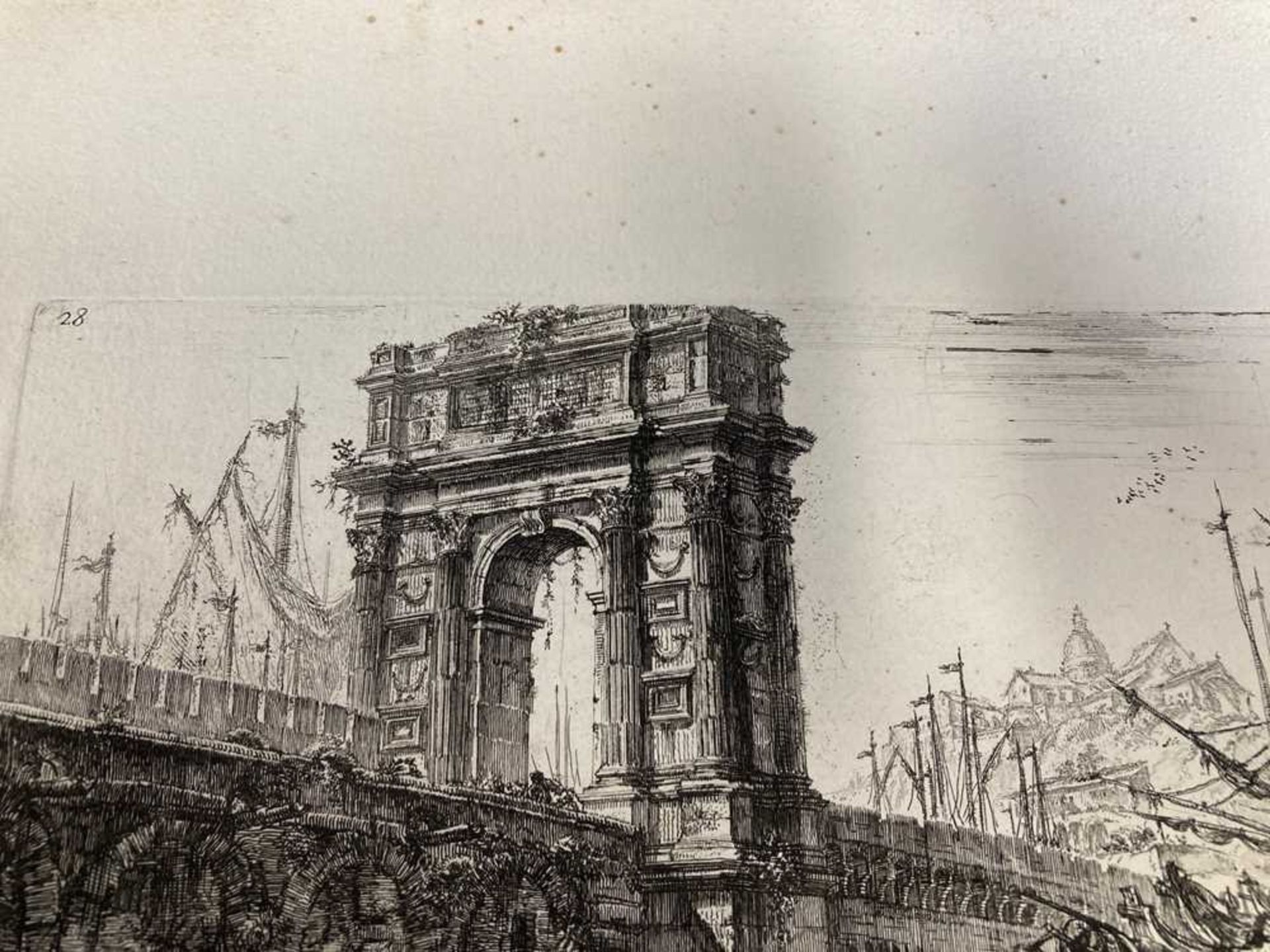 Piranesi, Giovanni Battista Vedute Dell Citta e Porti Romani, Tav. 28 - Image 9 of 13