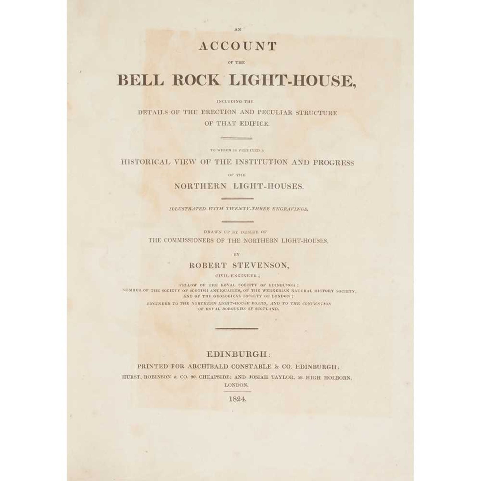 Stevenson, Robert An Account of the Bell Rock Light-House