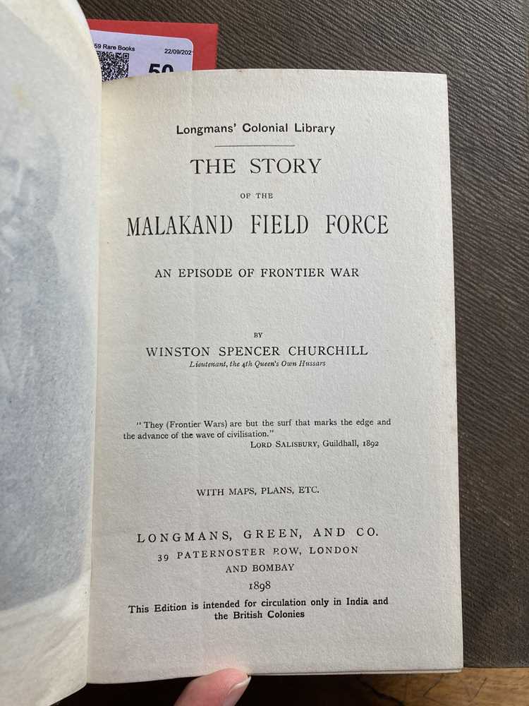 Churchill, Sir Winston Spencer The Story of the Malakand Field Force - Image 6 of 7