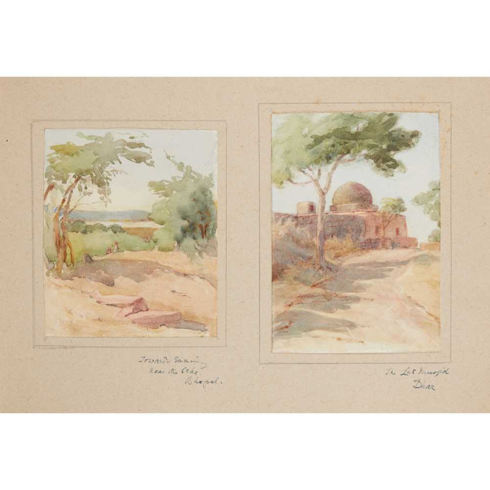 Jacob, Violet Topographical sketches and watercolours, 2 albums