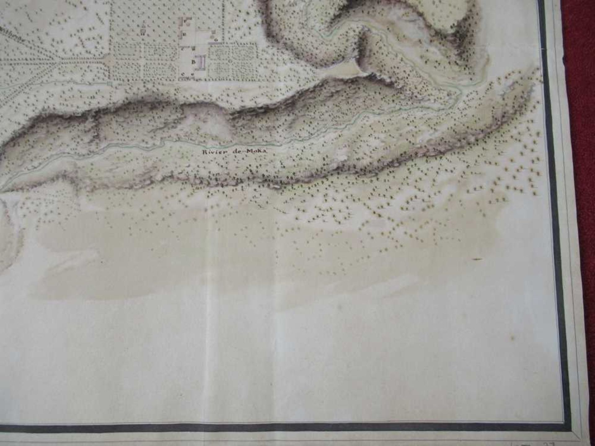 Mauritius, manuscript plan Plan de Rediuit Scituée entre le Quartier de Moka et célui des Plaines de - Image 3 of 9
