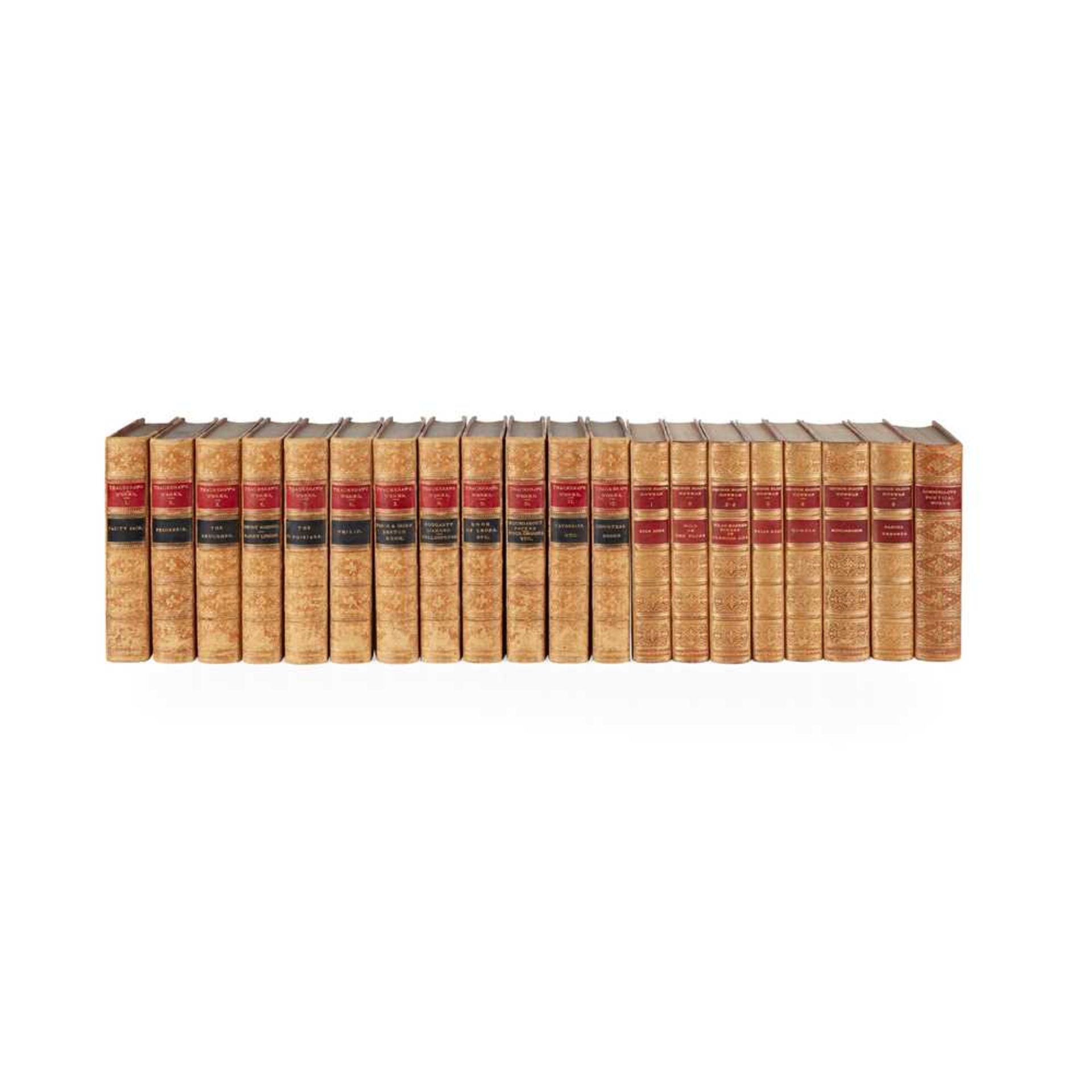 Bindings - George Eliot, Thomas Carlyle, and W.M. Thackeray 50 volumes, comprising - Image 4 of 4