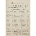 Music - Handel, George Frederick Handel's Overtures