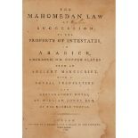 Al-Rahbi, Muhammad Ibn Ali - William Jones, translator The Mahomedan Law of Succession to the Proper